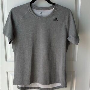 Adidas Aeroready Gray Short-Sleeve Athletic Tee- M